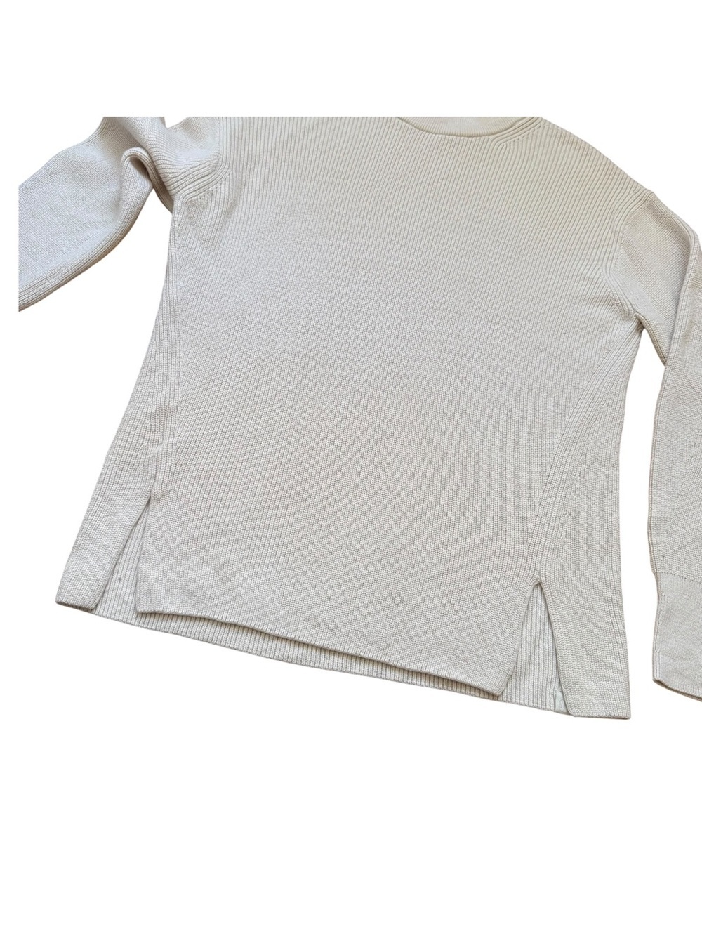 Lululemon Merino Wool Blend Ribbed Crewneck Sweater Size 4 White Opal - Picture 10 of 16